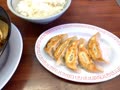 今日のお昼ごはんは、「冷やし豆乳タンタンメン餃子定食」です。